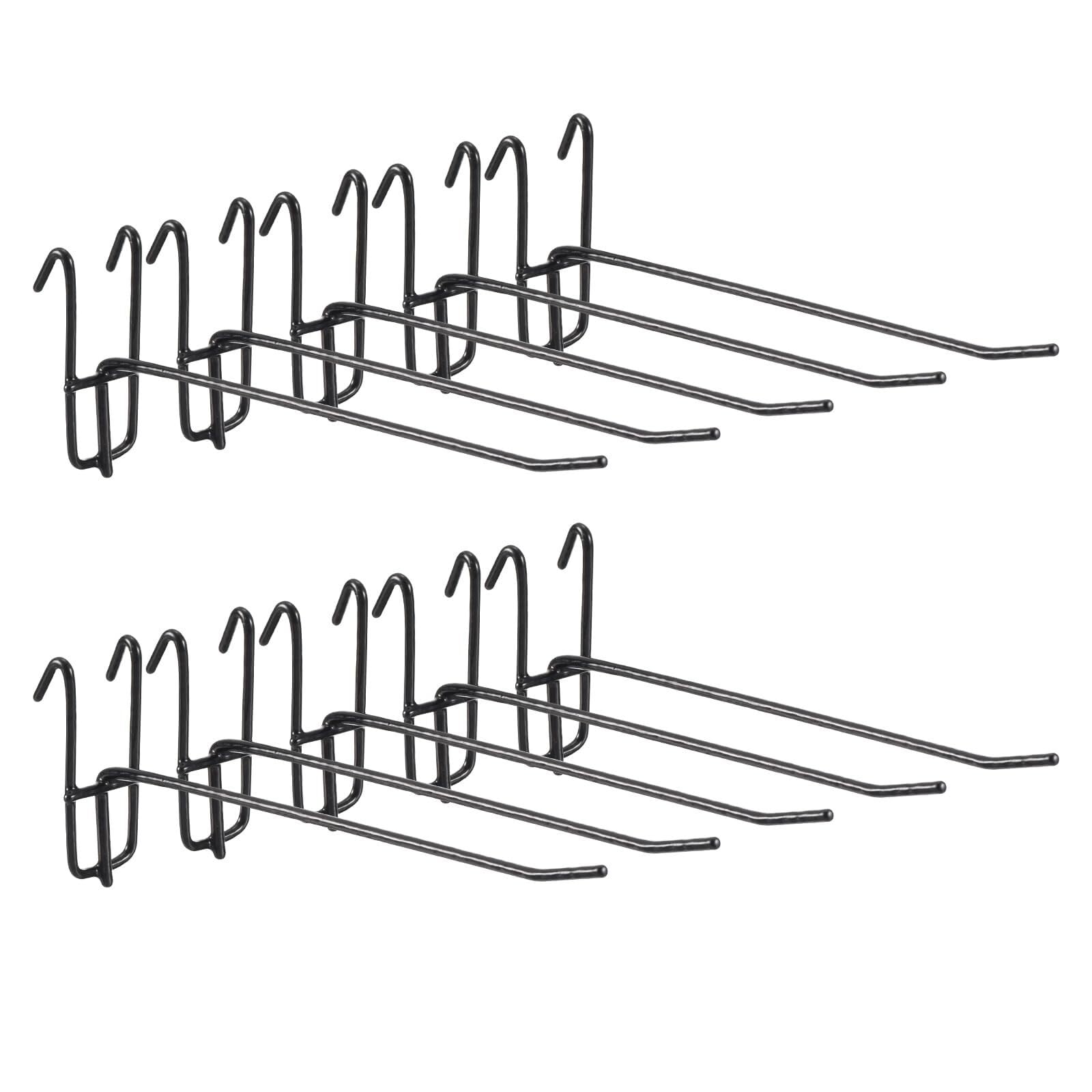 10 Eisen Gitterwandhaken 15 cm Schwarz Displayhaken für Platten