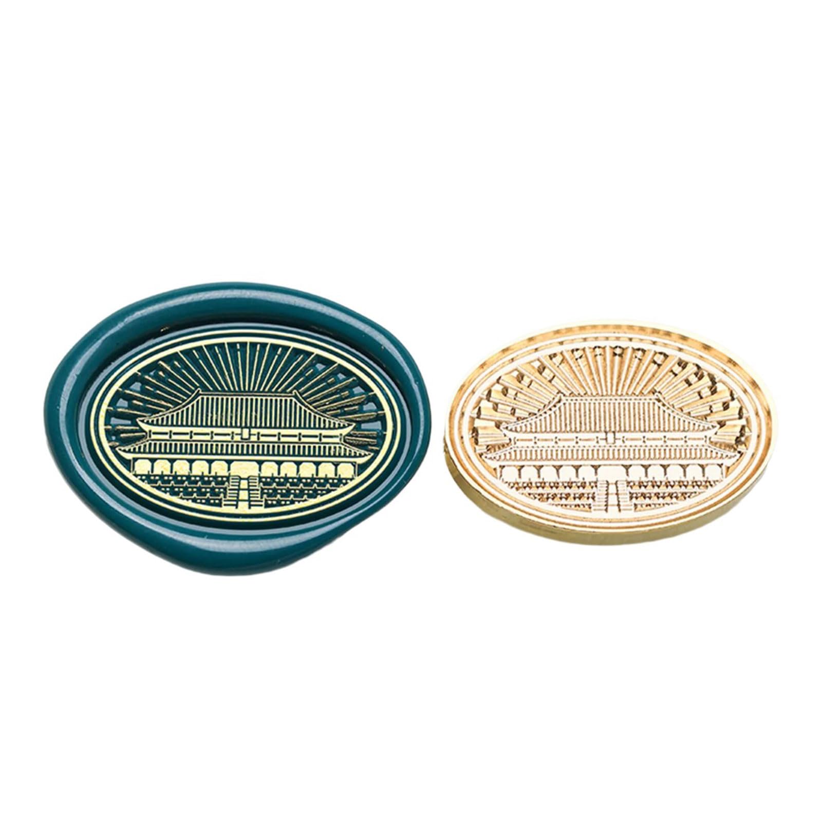 Tsophreniq Seal Stamp Head with Chinese City Famous Landmark Building Pattern for Seal Letter Envelope Card Scrapbooking Stamp