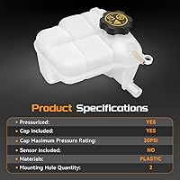 Vista 2 de Depósito de tanque de desbordamiento de recuperación de refrigerante del motor compatible con Buick Verano 2012-2017; Chevrolet Orlando 2012-2014