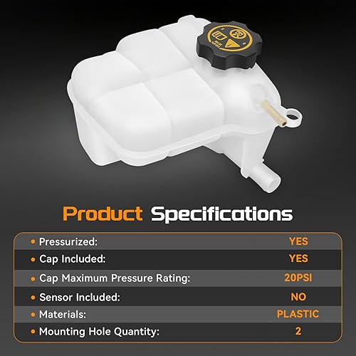 Miniatura 2 de Depósito de tanque de desbordamiento de recuperación de refrigerante del motor compatible con Buick Verano 2012-2017; Chevrolet Orlando 2012-2014