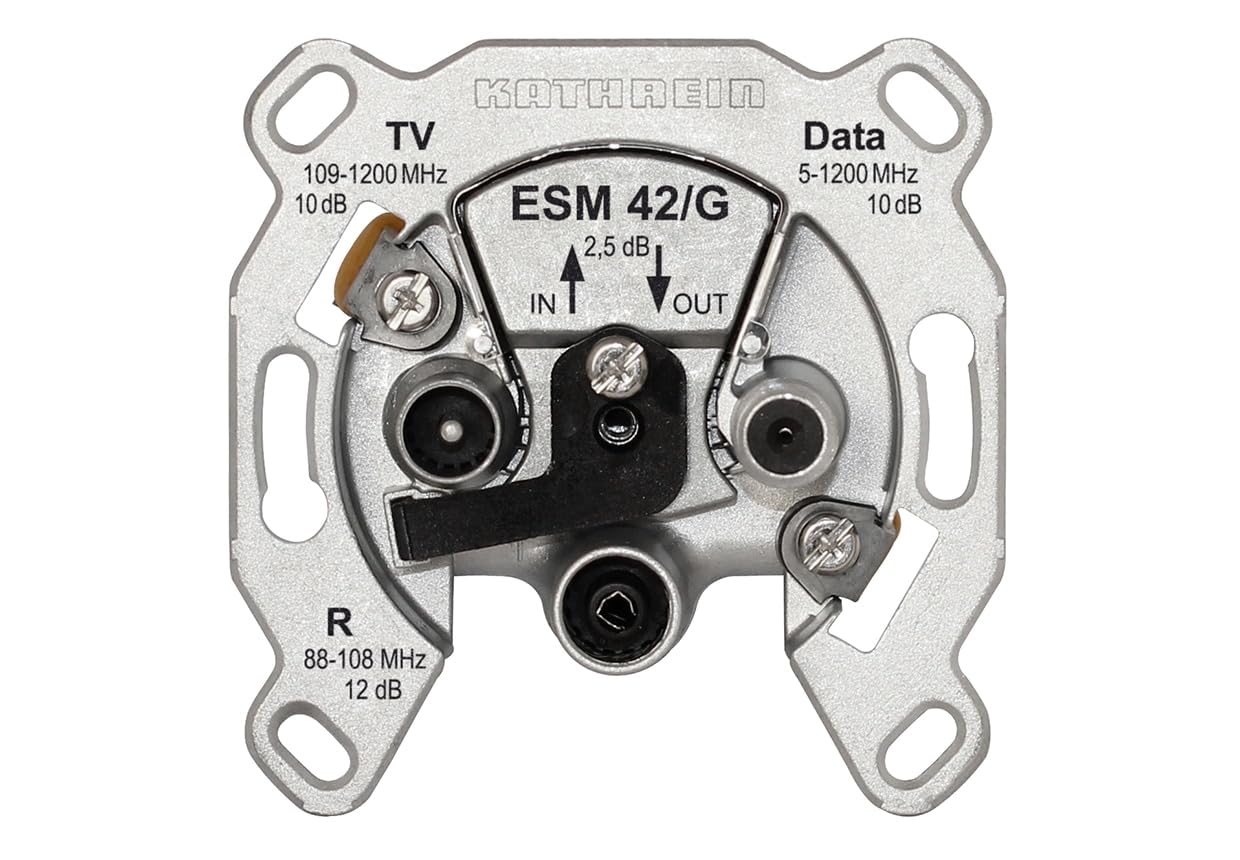 Kathrein ESM 42/G TV + Radio Metallisch Steckdose - Steckdosen (TV + Radio, Metallisch, Metall)
