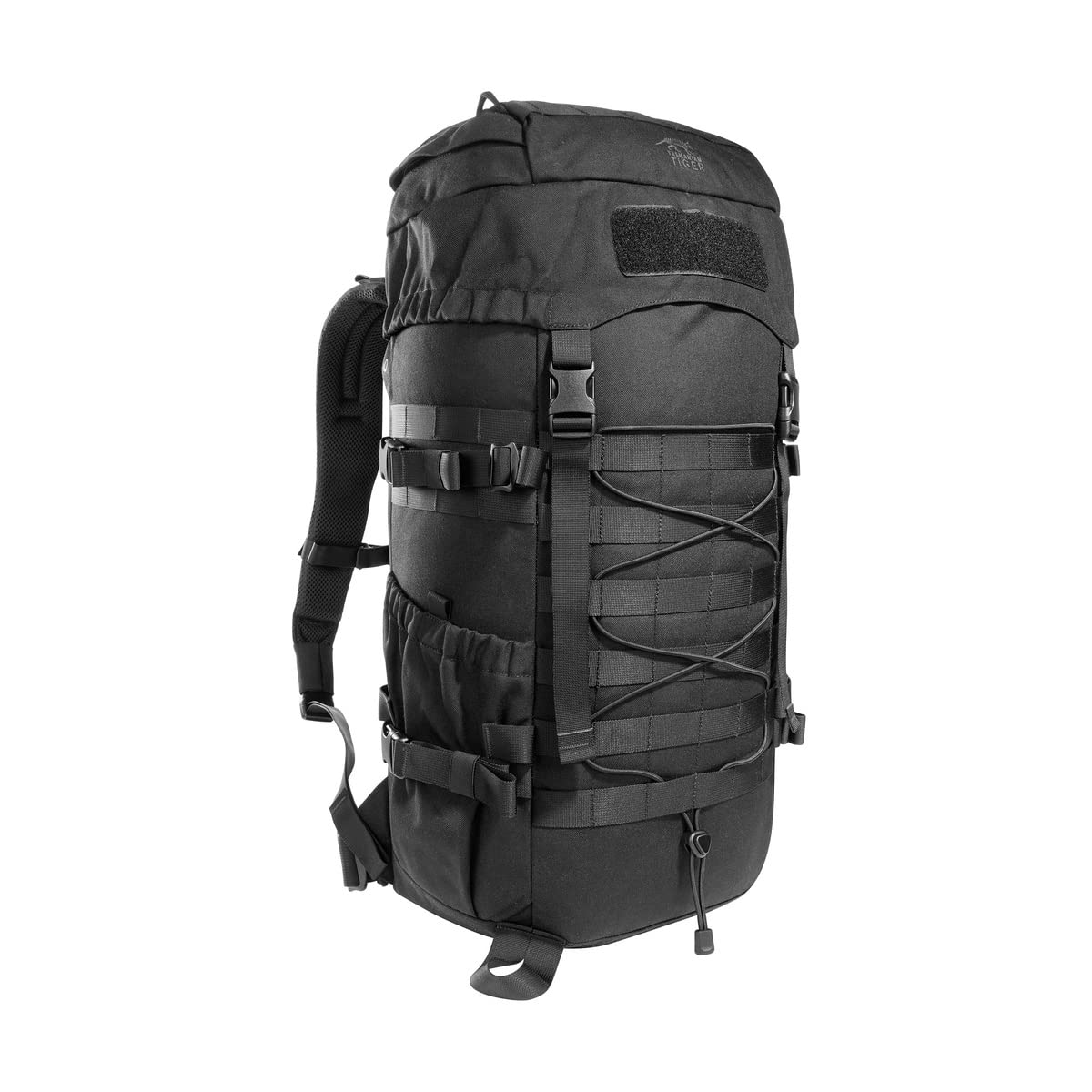Tasmanian Tiger TT Mil OPS Pack 30, Militär-Rucksack, Molle-kompatibler Wander-Rucksack Herren mit 30 Litern für Outdoor, Einsatz, Bushcraft, Trekking (Schwarz)