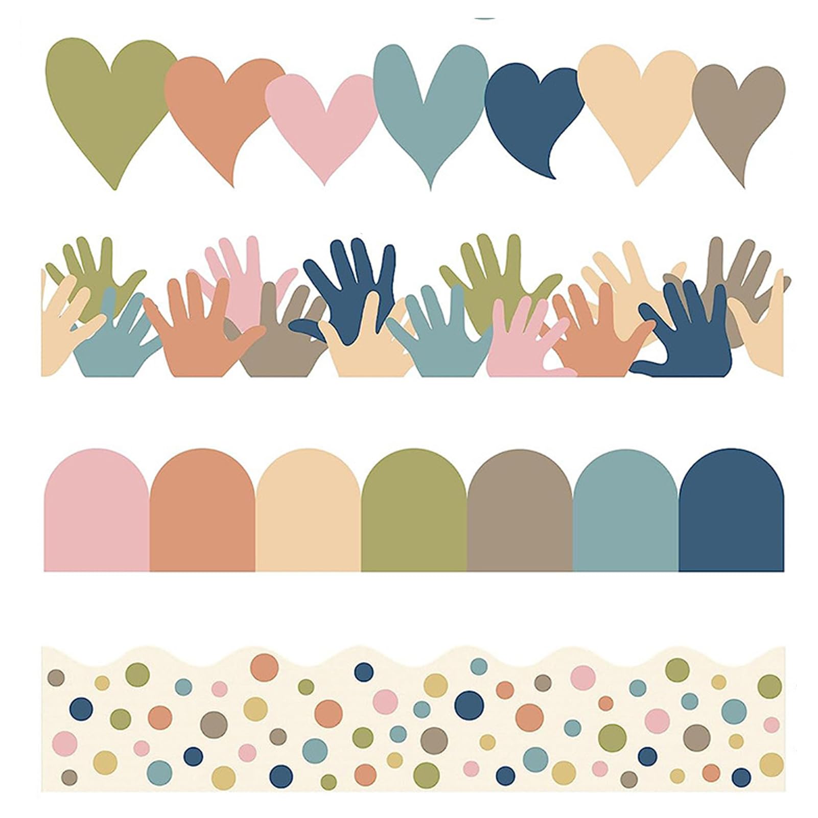 AMSLSIU Paper Décor Style Border Stickers for Creative Bulletin Sticker – Back to Blackboard with Blackboard Borders Stickers, Type+1