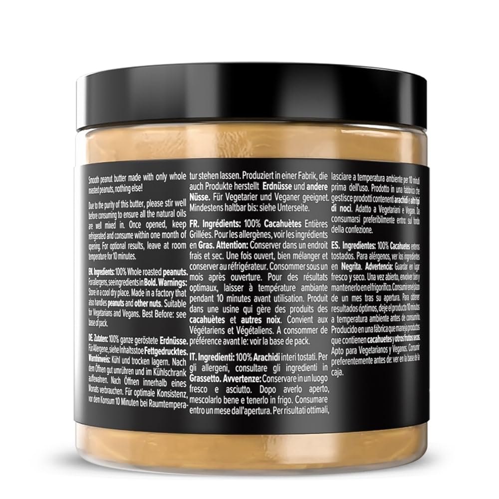 THE PROTEIN WORKS Beurre de Cacahuètes 100% Naturel sans Sucre Ajouté Lisse 250 g FODPEASM250G