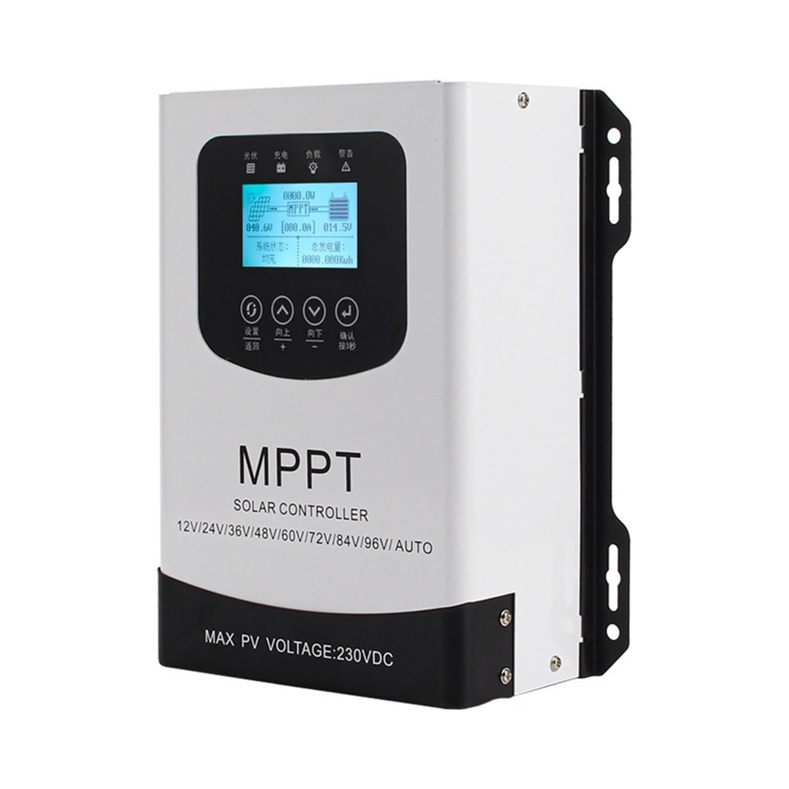 Kontroler ładowania słonecznego, 30A 40A 50A 60A 80A 100A 120A Inteligentny Regulator Ładowania Słonecznego MPPT Do Panelu Litowo-ołowiowy Akumulator LiFePO4 LCD(No WIFI,100A)