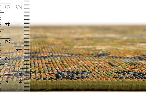 Miniatura 5 de Unique Loom Colección tradicional al aire libre alfombra de área - Nosara (2 pies x 3 pies 1 pulgada, rectangular, verdebeige)