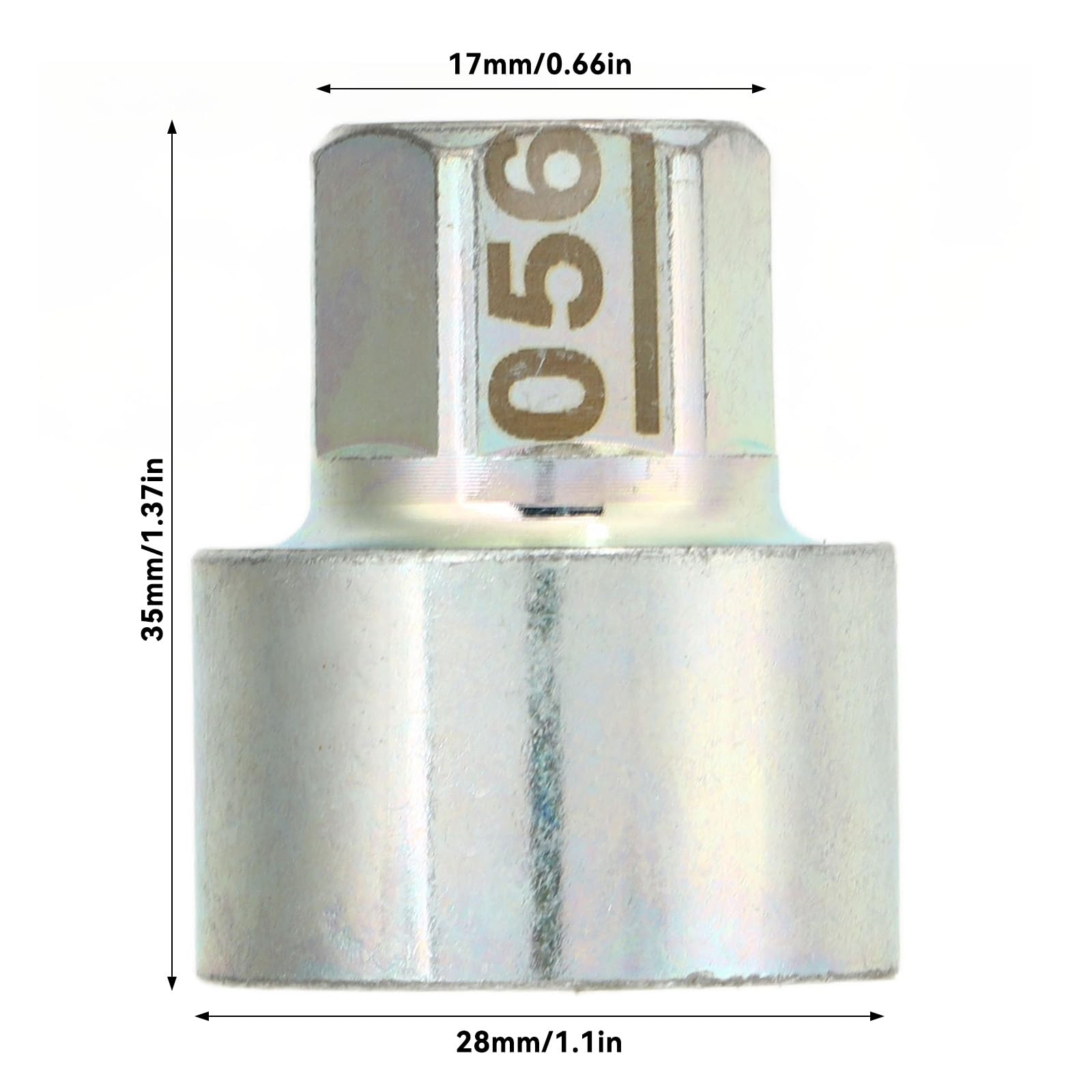 Tissting Radschloss-Radmutter, Auto-Radschlossschlüssel Anti-Diebstahl-Lugnut-Stecknuss-Ersatz für 1 3 5 6 7Series X1 X2 X3 X4 X5 X6 Z4