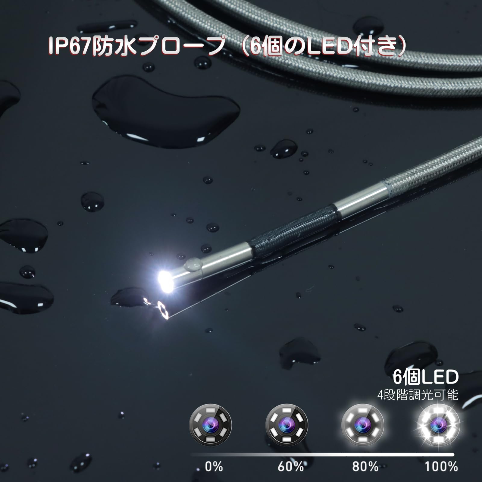 Amazon.co.jp: Ralcam ファイバースコープ 先端可動式 5インチIPS