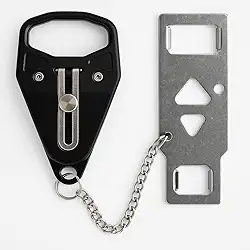 Trava de Segurança Portátil para Porta – Modelo com Corrente, Fecho Reforçado em Aço Inoxidável, Ideal para Viagens, Hotéis, AirBnB e Residências