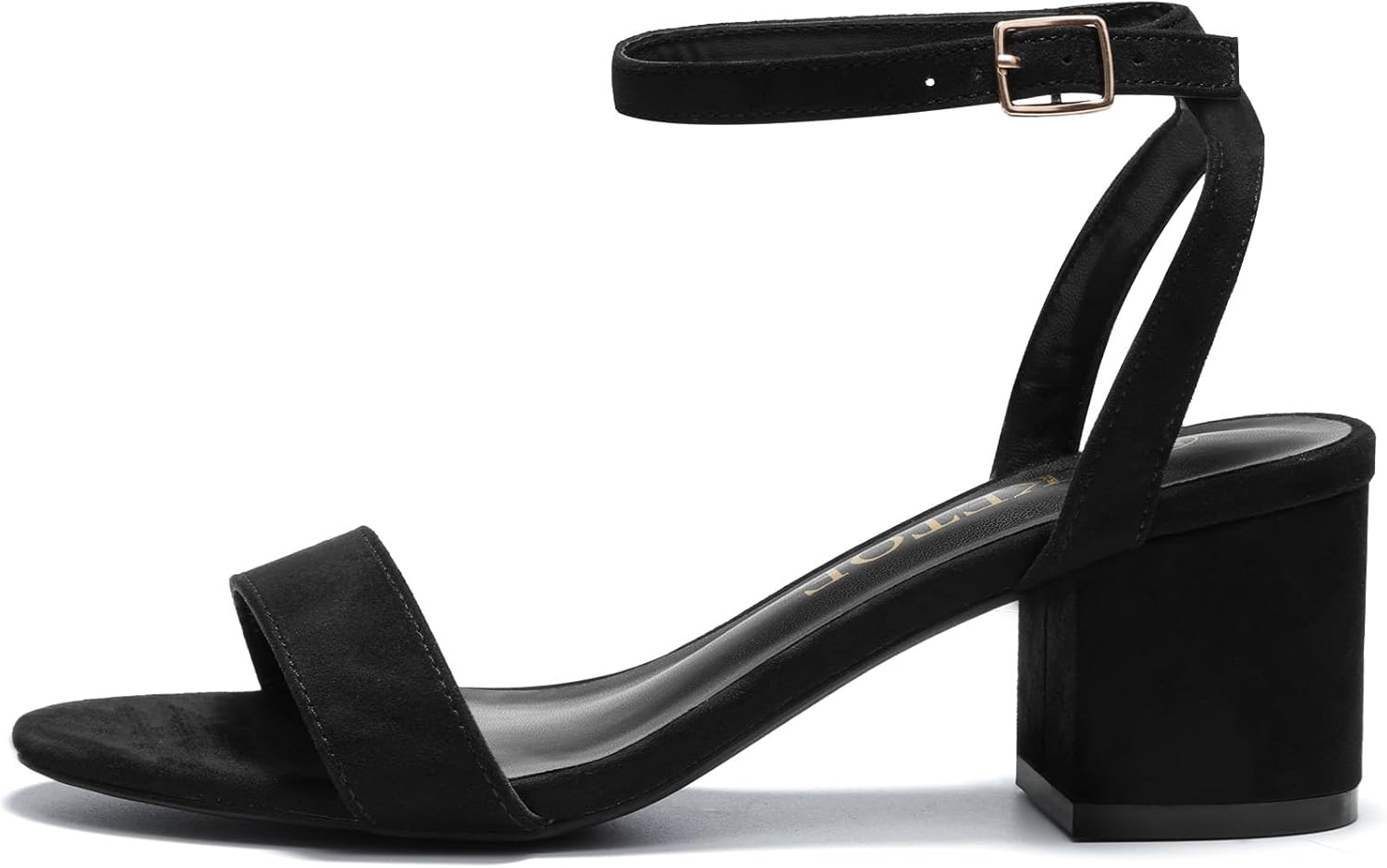 Wide Width Heels Women's Chunky Heels Open Toe Ankle Strap Dress Sandals for Wide Foot Dress Shoes Dressy for Wedding, Party 2.5INCH, Black - Image 4