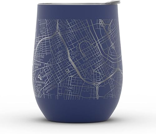 Vista 893 de Well Told Lexington Kentucky Map - Vaso de vino aislado con grabado de mapa de Kentucky, taza de acero inoxidable grabada (12 onzas, verde domingo)