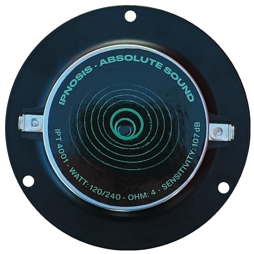 KIT SET PER IPNOSIS IPT4001 2 tweeter da 120 watt rms e 240 watt max, da 4" 10 cm 100 mm di diametro, impedenza 4 ohm, 107 db spl, con magnete al neodimio, a coppia