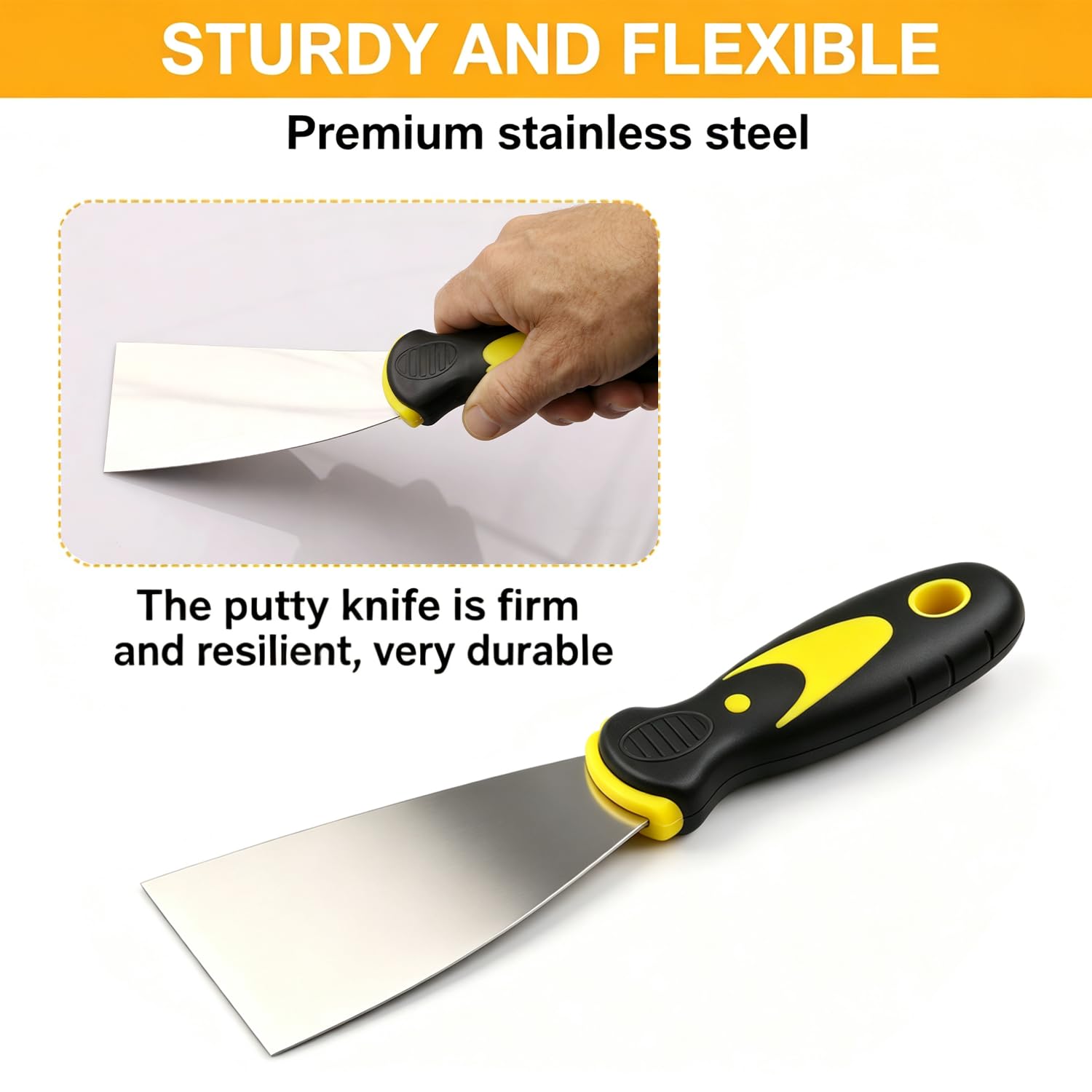 1pcs 5in Putty Knife Scraper Spackle Knife Tool for Repairing Drywall — Amazon image 4