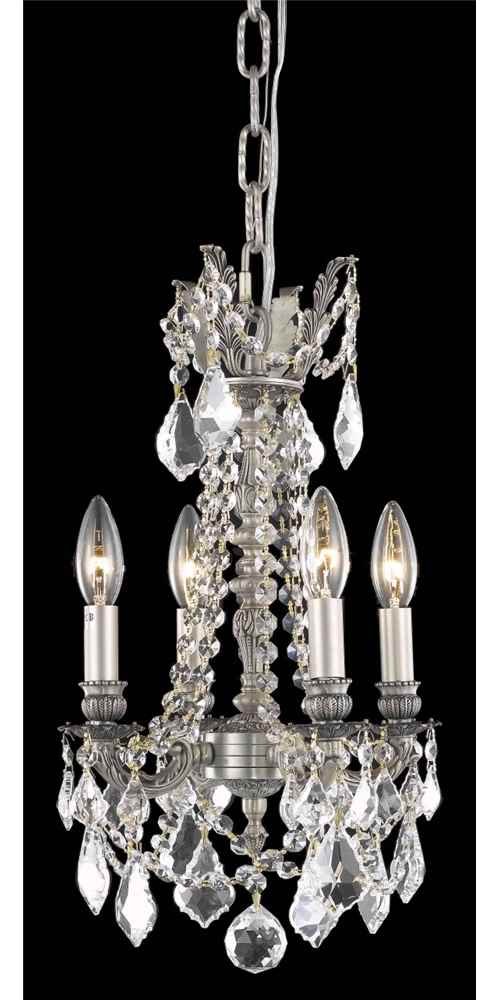 18 in. Hanging Fixture in Pewter (Swarovski Spectra Crystals)