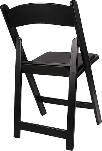 Miniatura 4 de BTEXPERT Juego de 4 sillas plegables de resina, asiento acolchado de vinilo para interiores y exteriores, juego ligero para el hogar, eventos,