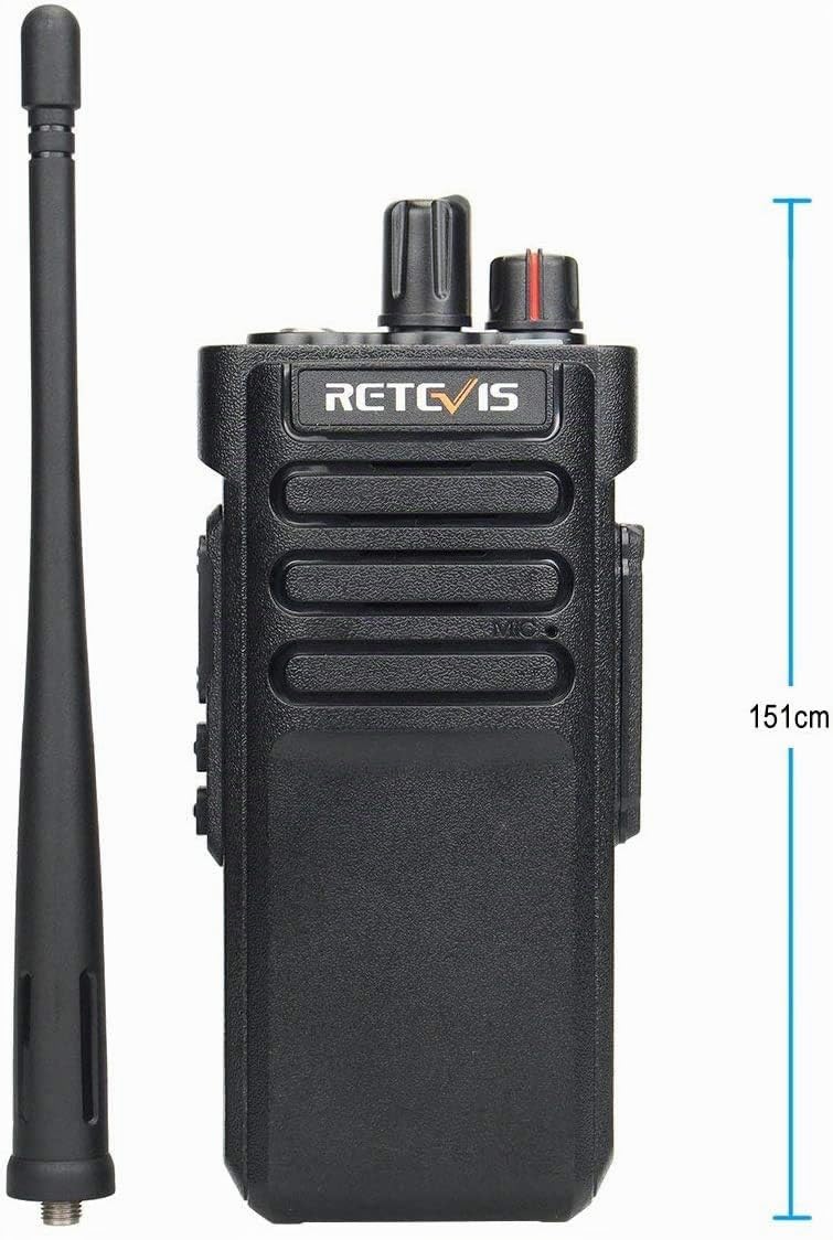 Retevis RT29 Walkie Talkie Lungo Raggio, Professionali Ricetrasmittenti Portatile con 3200 mAh, 16 Canali CTCSS/DCS VOX Ricaricabili Walkie-Talkie per Caccia, Sicurezza (Nero, 2 Pezzi) | 3200 mAh, 16 Canali CTCSS DCS VOX Ricaricabili Walkie-Talkie per Cac