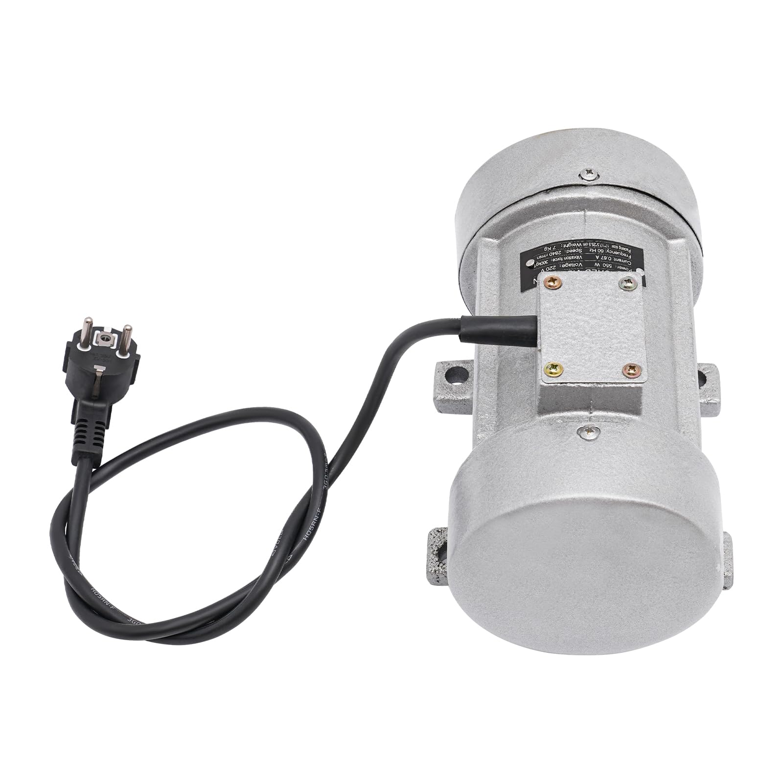 Vibrationsmotor, 550W 220V Rüttelmotor Vibrationsmotor mit Netzkabel, 2840r/min Vibration Motor für Betonmischer Bau Mining Metallurgy Coal Electricity