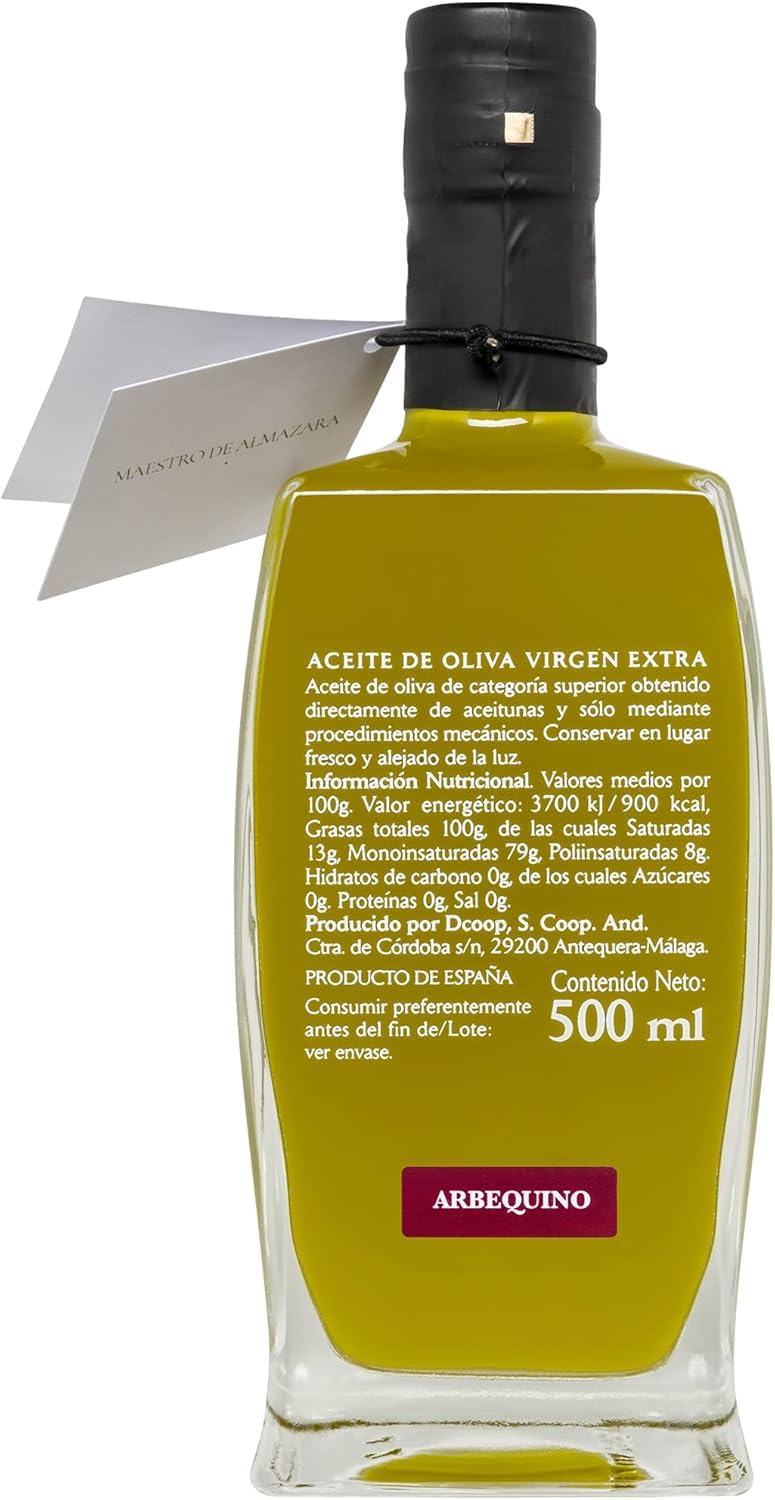 DCOOP Aceite de Oliva Virgen Extra - Premio Mejor Maestro de Almazara, Sin Filtrar, AOVE Variedad Arbequina, Edición Exclusiva y Limitada, Ideal para Consumo en Crudo, 500ml — view 2