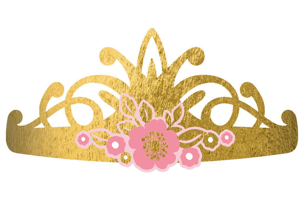 HHO Prinzessin-Party-Set Princess-Party-Set 130tlg. für 16 Gäste Teller Becher Servietten 2 Tischdecken Einladungen Muffinförmchen Tiaras