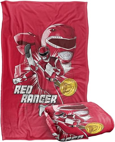 Miniatura 1 de Power Rangers Red Ranger - Manta sedosa al tacto súper suave, 36 x 58 pulgadas