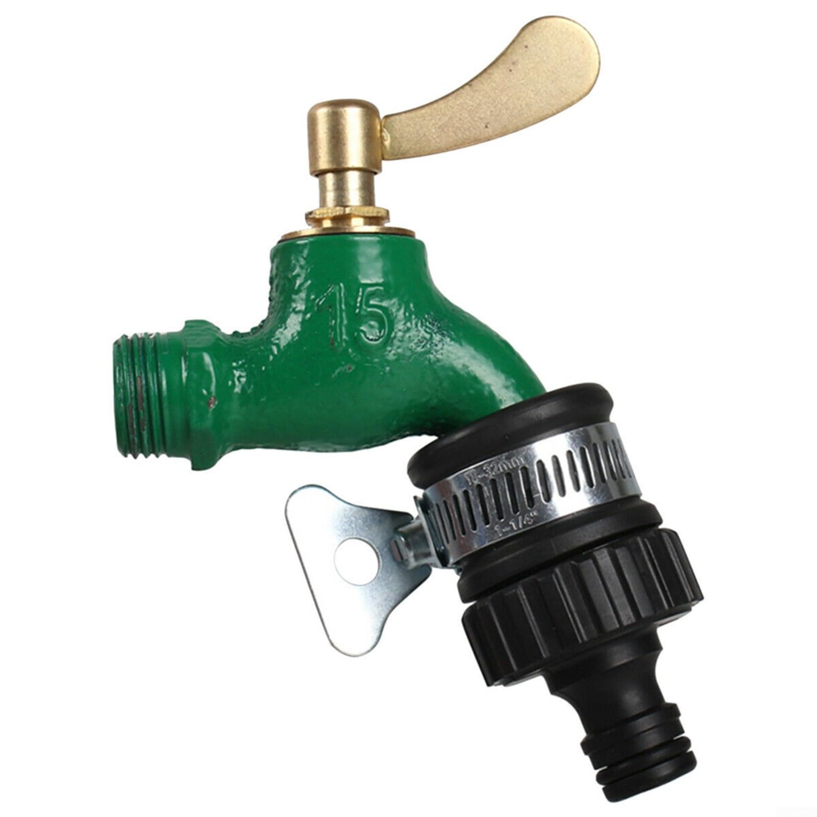 Adaptador de conector de grifo de jardín, para grifos mezcladores de cocina de interior de acero inoxidable y plástico a manguera de jardín de entre 18 y 24 mm