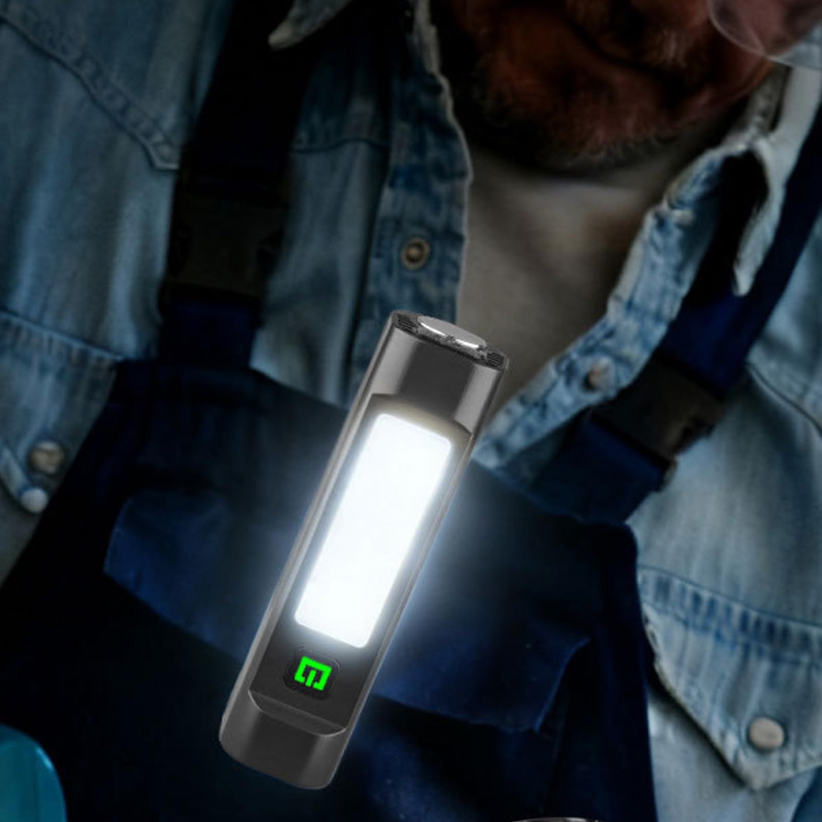 Juego de luces para bicicleta, luz multifuncional para bicicleta, 4 modos, luces LED portátiles de trabajo, carga tipo C, faro delantero para bicicleta de montaña y ciclismo