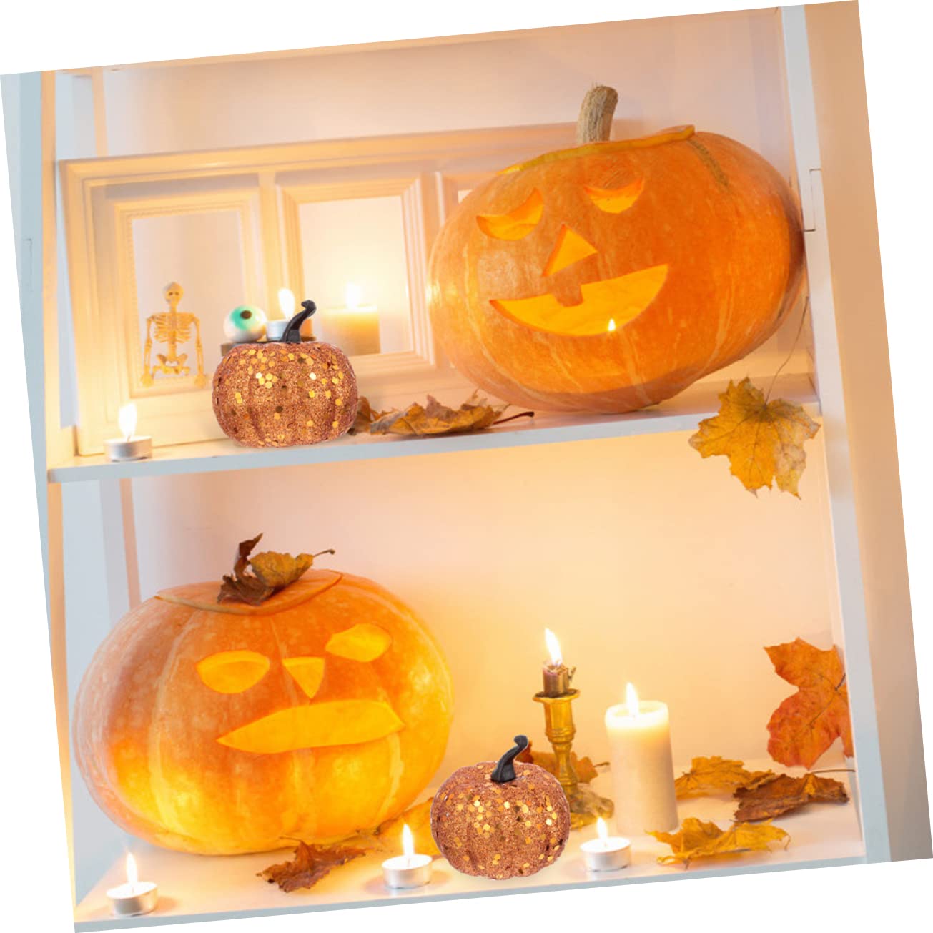 ABOOFAN 40stücke Teiliges Künstlicher Kürbis-Ornamente Für Halloween Und Erntedankfest Vielseitige Dekoration Für Tisch Körbe Und Feste