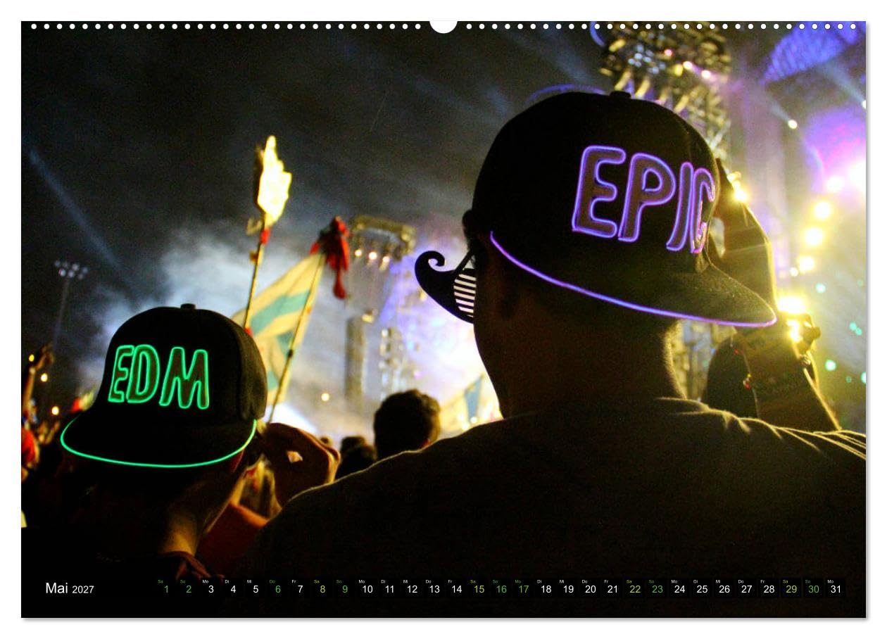 CALVENDO - DJ Liveact (hochwertiger Premium Wandkalender 2027 DIN A2 quer), Kunstdruck in Hochglanz: Atmosphärische Aufnahmen von Dance Clubs, Festivals und DJ-Equipment