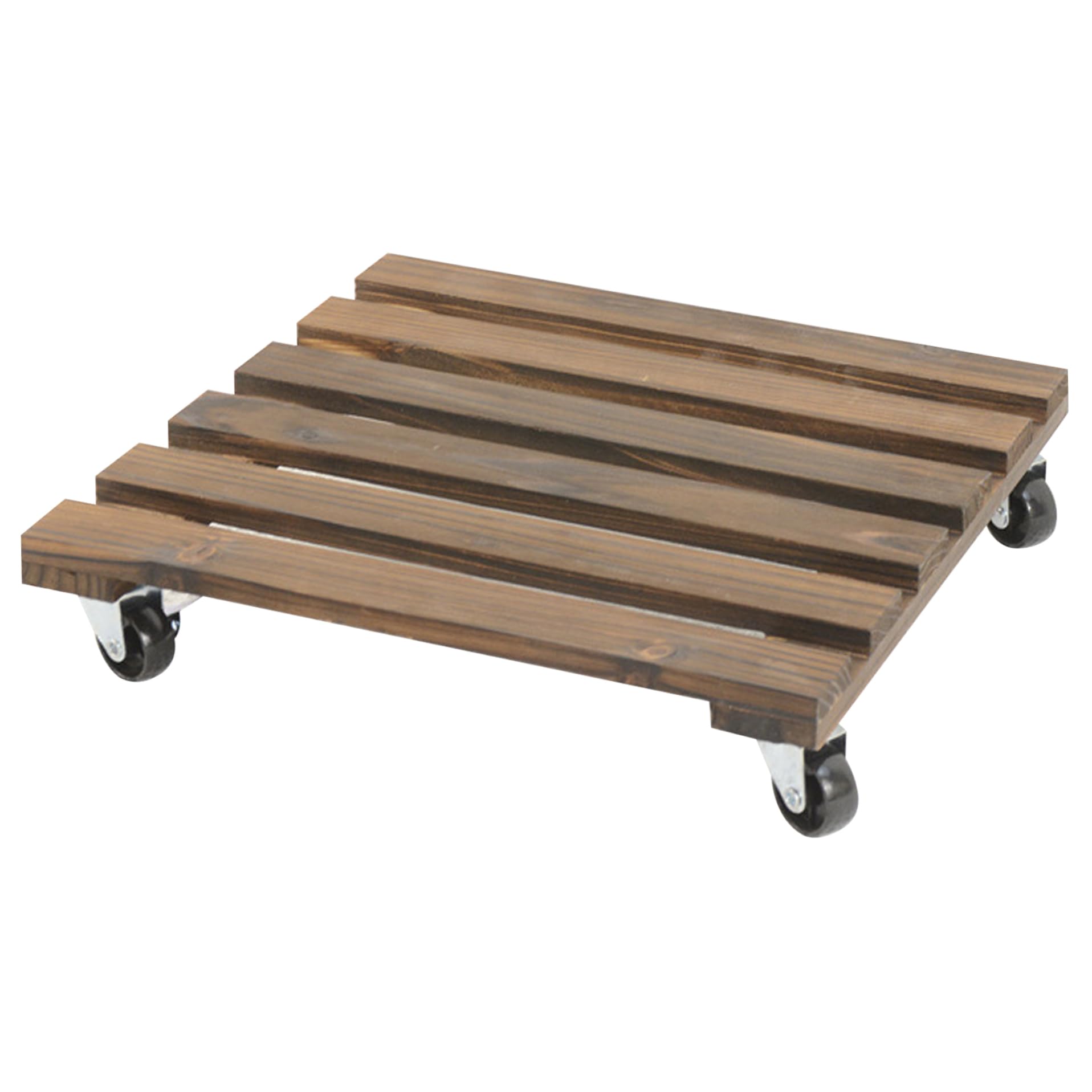 Support à plantes sur roulettes en bois carré 12x12 pouces charge 330 lb