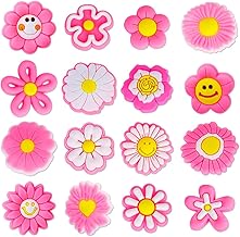 AUAUY Shoe Charms, Crocodile Pendant for Children, Flower Pendant for Crocs, Shoe Charms, Shoe Charm Accessories for Crocs Bracelet, Cute Shoes Decoration for Girls, Boys and Adults