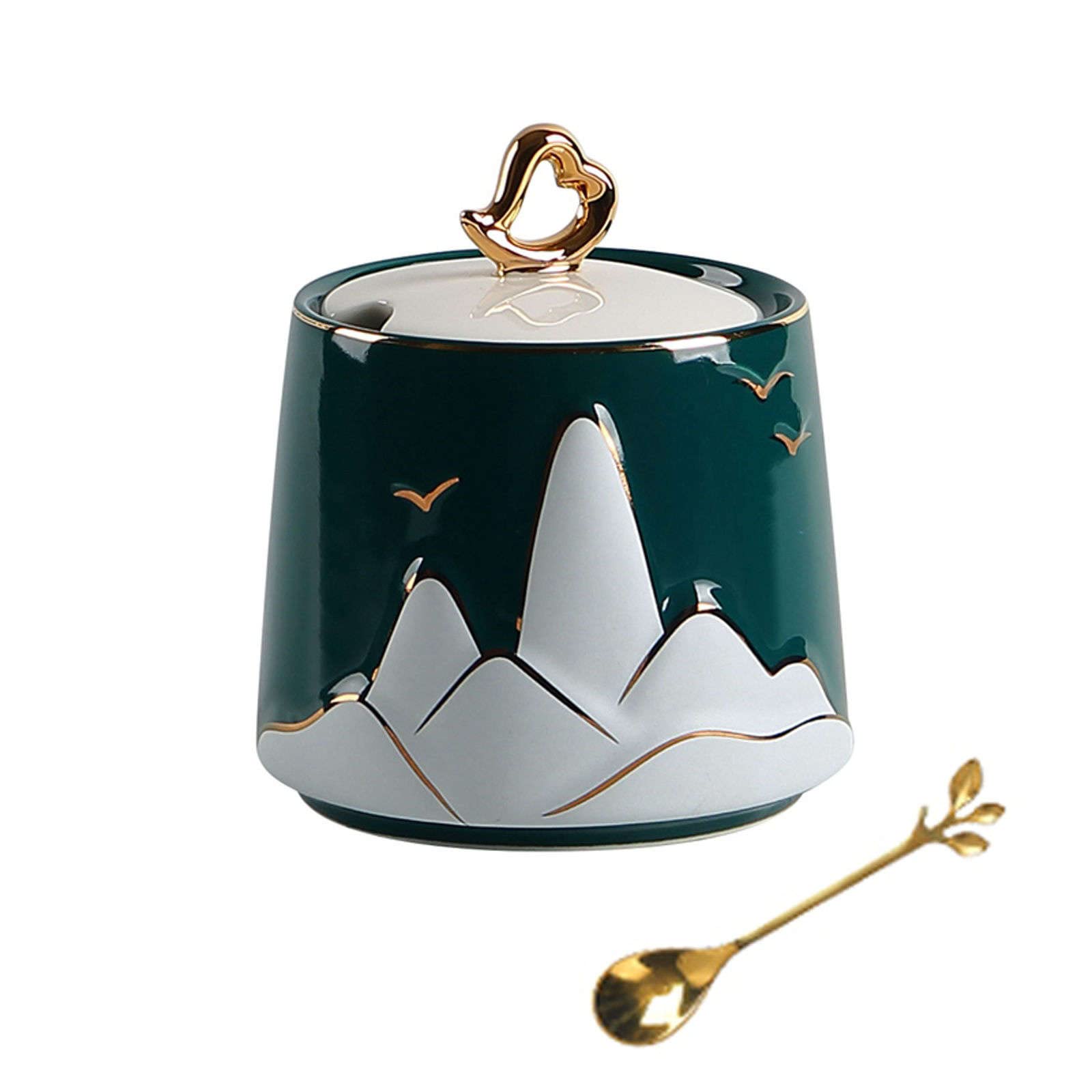 TOPBATHY Sucrier En CéRamique Blanche 180Ml Avec Couvercle Pot De Sucre IdéAl Pour Café Et Bonbons RéCipient De Stockage ÉLéGant