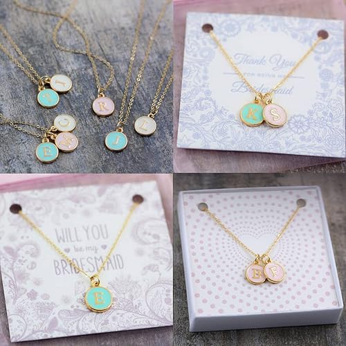 Miniatura 3 de BetterJonny Encantos, colgante inicial de doble cara para collar, pulsera, fabricación de joyas