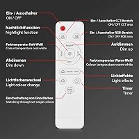 Stropné LED svietidlo Briloner Smart Home, kompatibilné s Alexa, s diaľkovým ovládaním, osvetlenie do obývačky a spálne, 110x24,8x7,8 cm, hliníková farba 6
