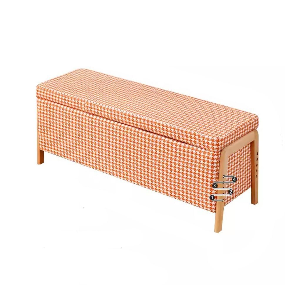 Reposapiés otomano pequeño de diseño elegante con taburete de almacenamiento simple