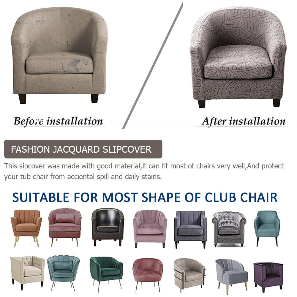 Highdi Housse de Fauteuil en Jacquard Extensible Chesterfield 1 Pièce Highdi Housse de Fauteuil en Jacquard Extensible Chesterfield 1 Pièce