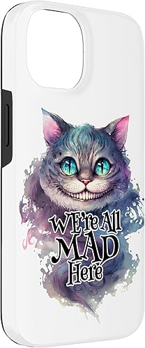 Miniatura 6 de Funda para iPhone 1212 Pro Cheshire Cat We're All MAD Here Alicia in Wonderland Quote