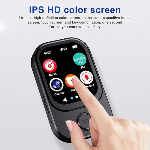 Miniatura 5 de PUSOKEI Reproductor de MP3, pantalla táctil de 2.01 pulgadas, reproductor de música de video HD 720P con cámara de alta fidelidad para video