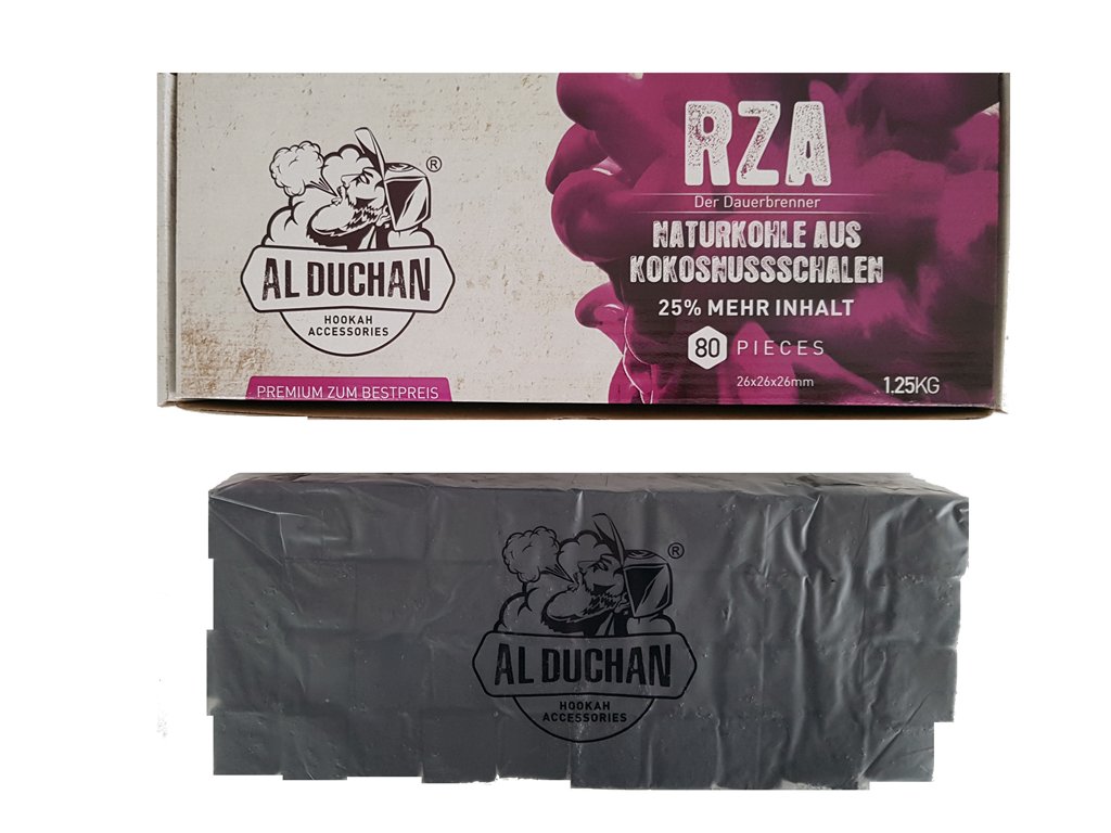 RZA Cubes Cocos - Carbón natural de cáscaras de coco, 20 kg
