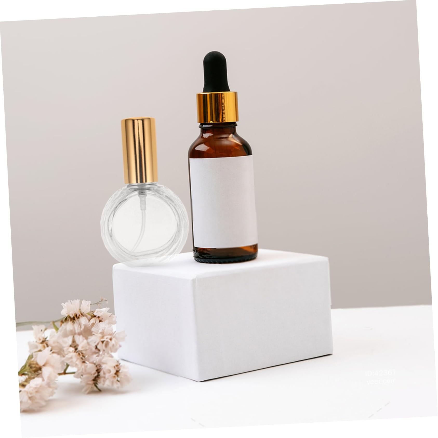 Flaconi Spray da Viaggio da 10ml, Bottiglie di Profumo Ricaricabili in Vetro con Cappuccio in Alluminio, Design Piatto e Rotondo, Confezione da 10 Pezzi per Profumi