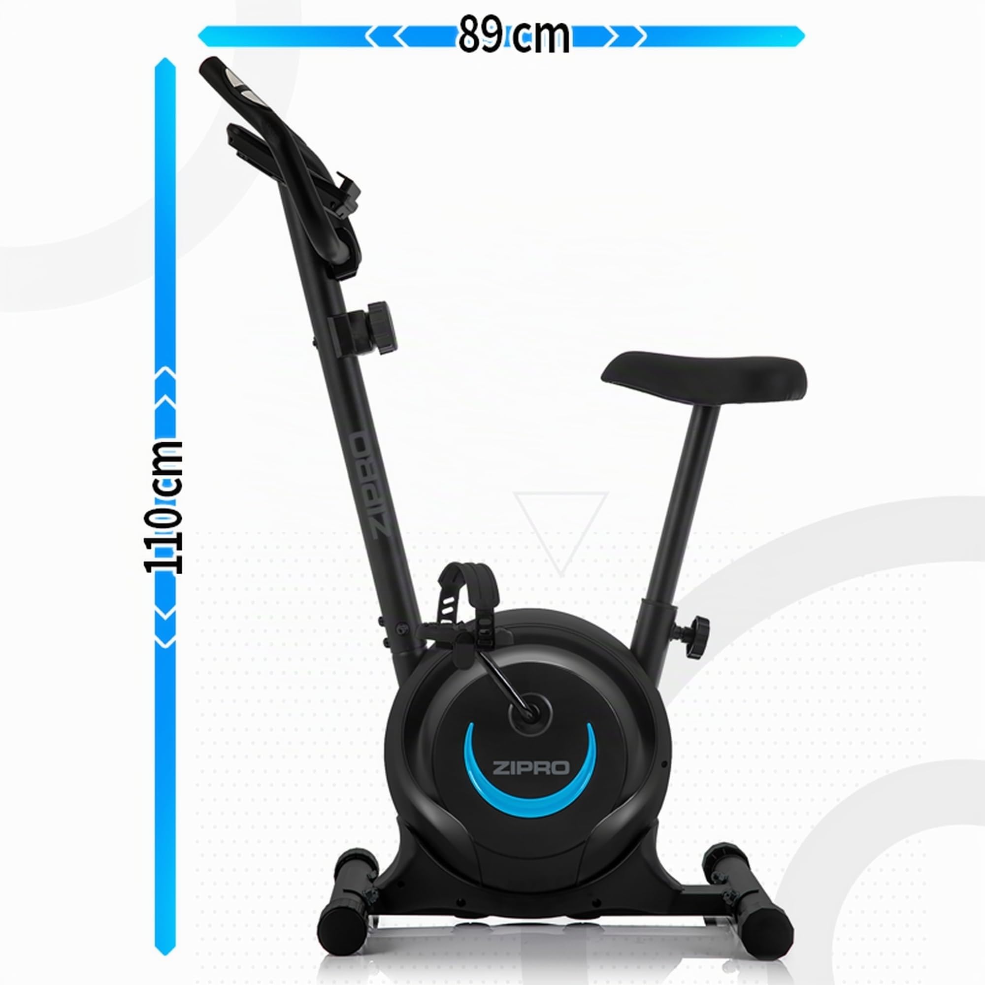 ZIPRO Vélo d'Appartement Adulte Résistance Magnétique 8 Niveaux Écran LCD