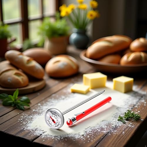 Miniatura 5 de 1 juego de termómetro de carne plateado para asar a la parrilla, termómetro de alimentos para cocinar, leche, termómetro de cocina, termómetro de