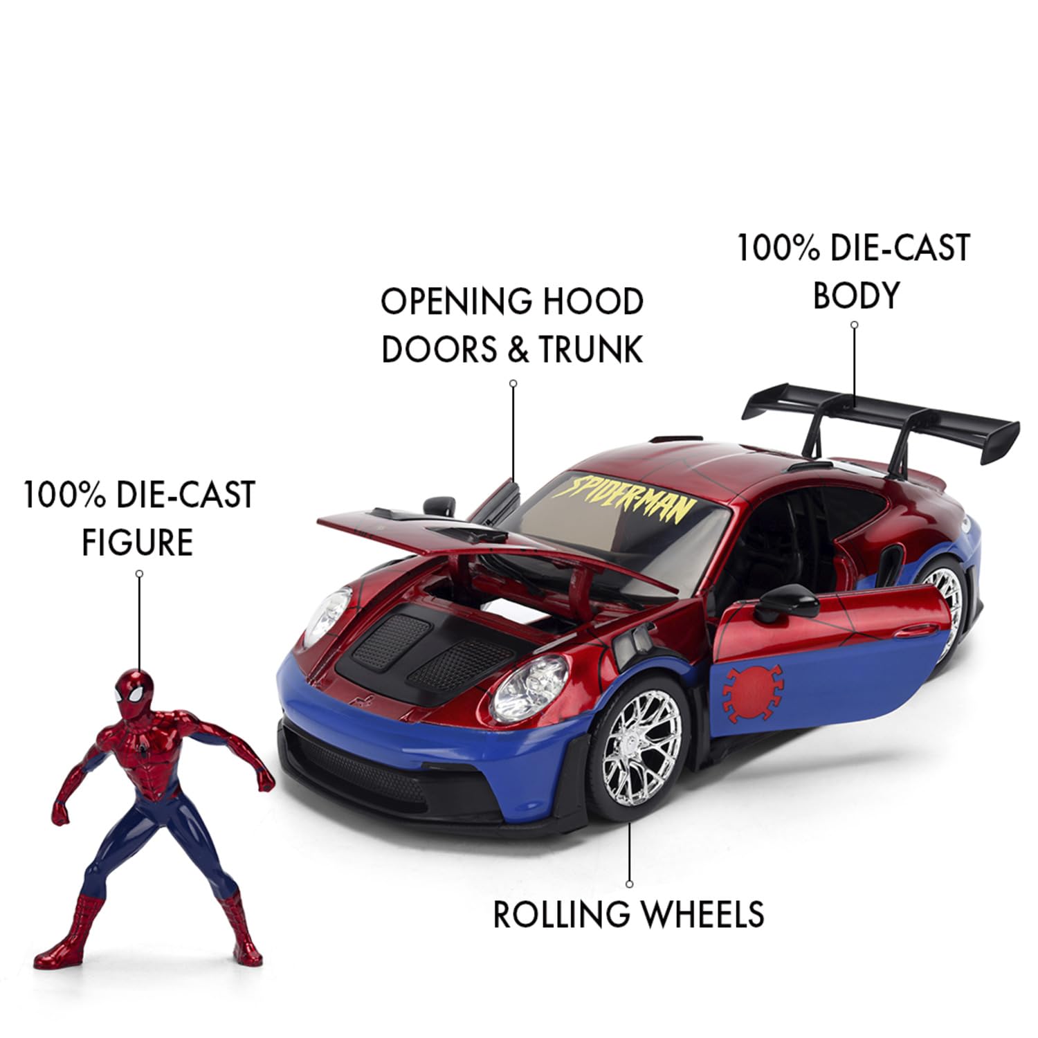 Jada MARVEL Spider-Man Porsche 911 1:24