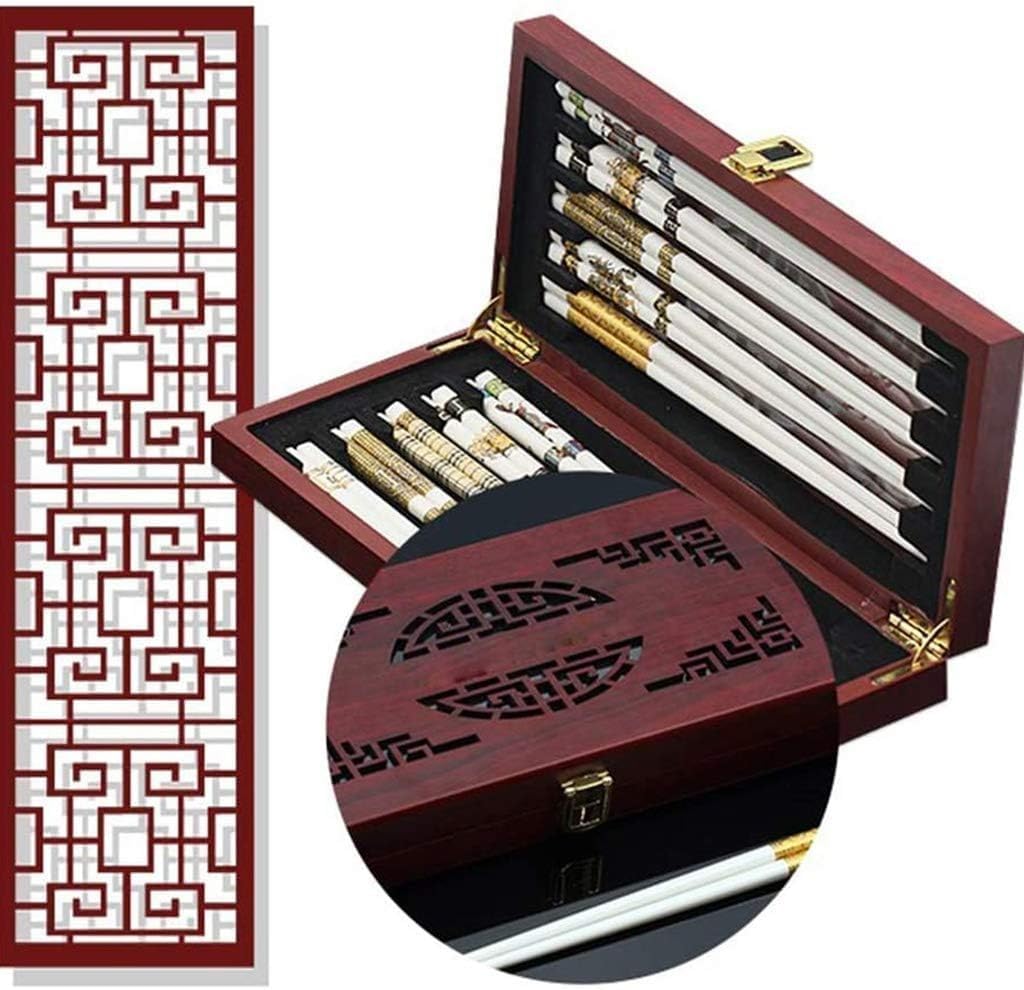 baguette japonaise cooking chopsticks Baguettes, 10 paires de baguettes réutilisables en céramique, ensemble cadeau de baguettes en porcelaine chinoise avec boîte-cadeau,(Color:3,Size:)