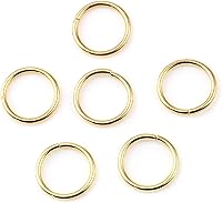 Vista 3 de 200 anillos de salto de 0.236 pulgadas, chapados en oro, calibre 21