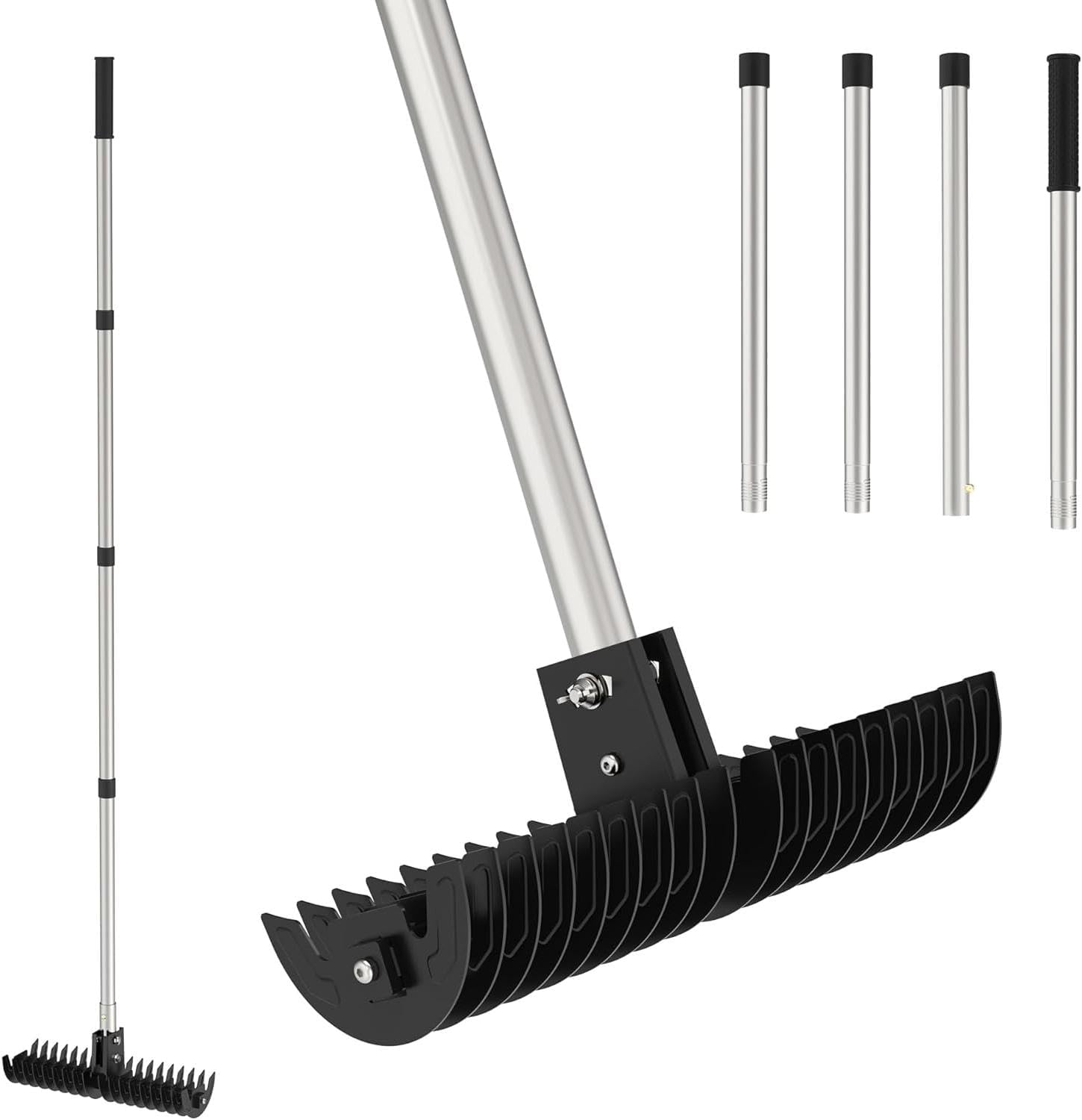 Amazon.com : Lawn Care Scarifier Rake 38-173cm Telescopic Handle 15 ...