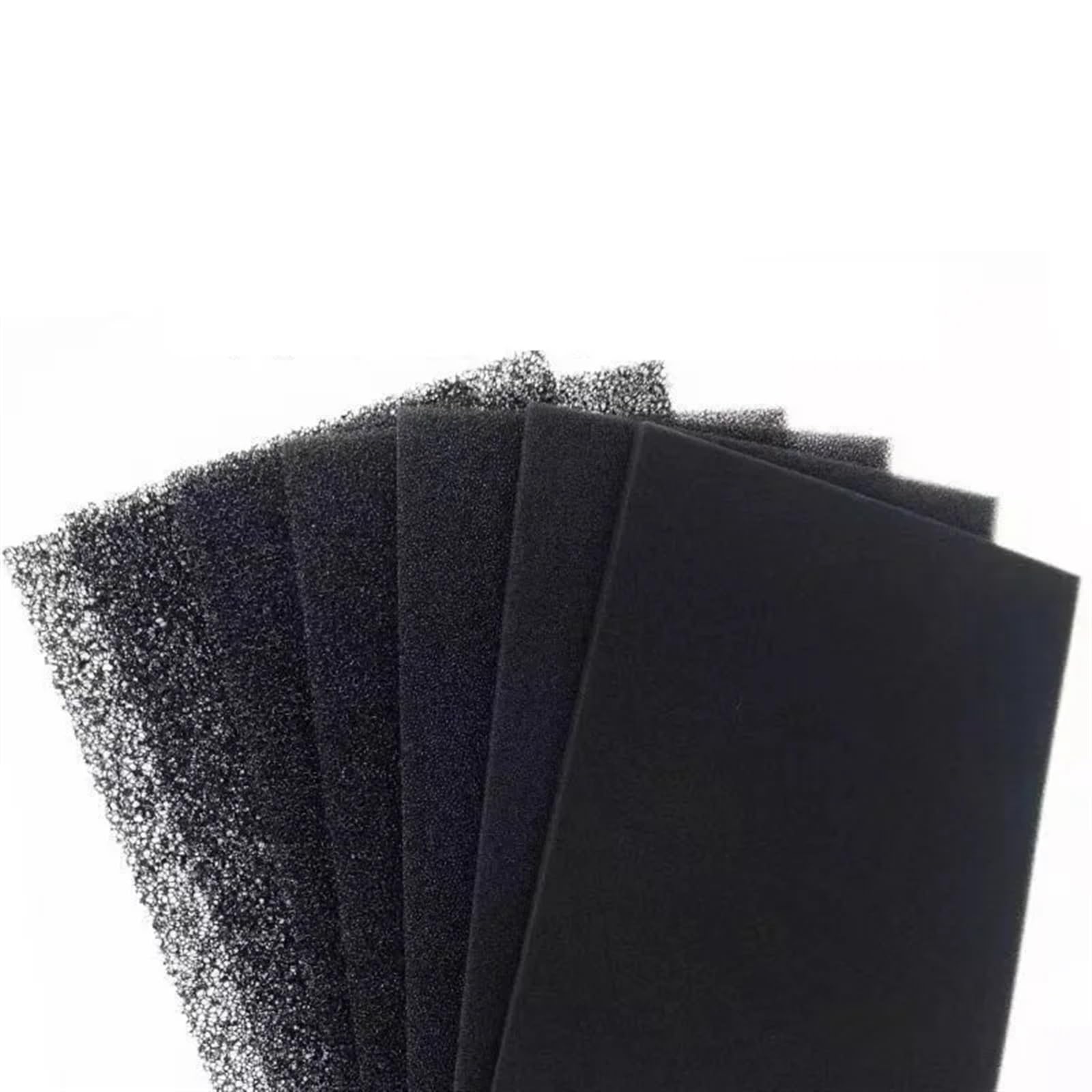Gąbki filtrujące do akwarium, filtr bawełniany do akwarium, praktyczny filtr piankowy do stawu akwariowego, czarny, 15-50 cm(25 Ppi,100x50x4cm)