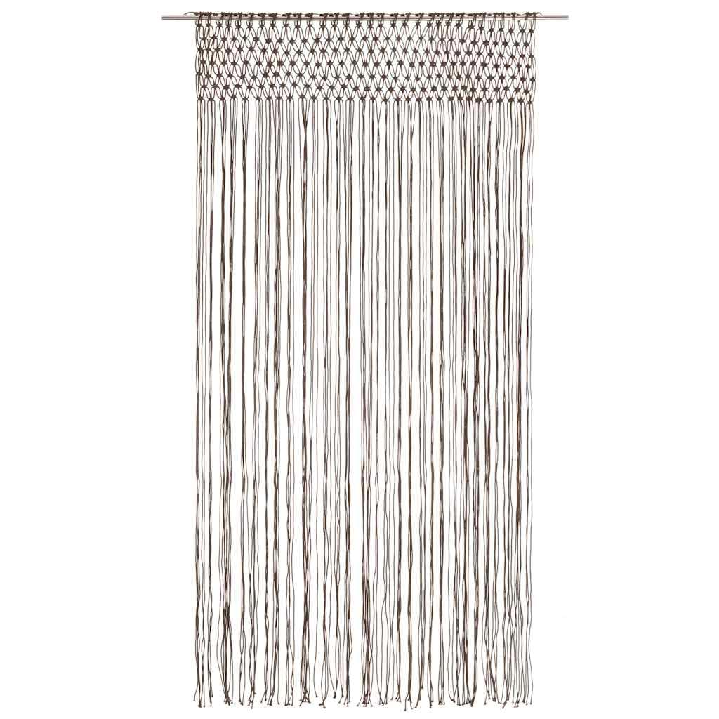 Rideau en macramé taupe 140 x 240 cm