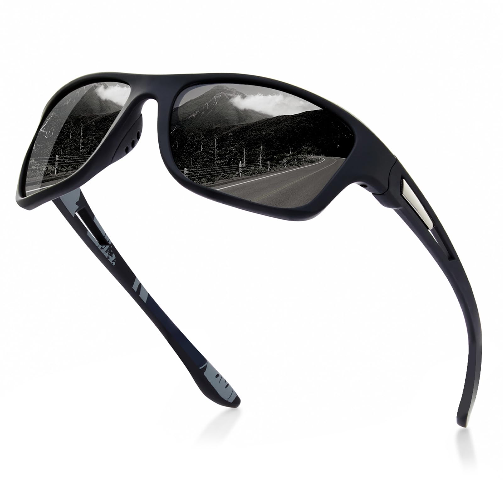 suoso Polarized Sports Sunglasses for Men: UV400 Protection Glasses Womens Wrap Around Goggles for Driving FishingCarbonfree Certified