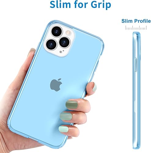 Miniatura 3 de JJGoo Funda transparente compatible con iPhone 11 Pro Max, transparente, suave, a prueba de golpes, delgada, delgada, antigolpes, color azul
