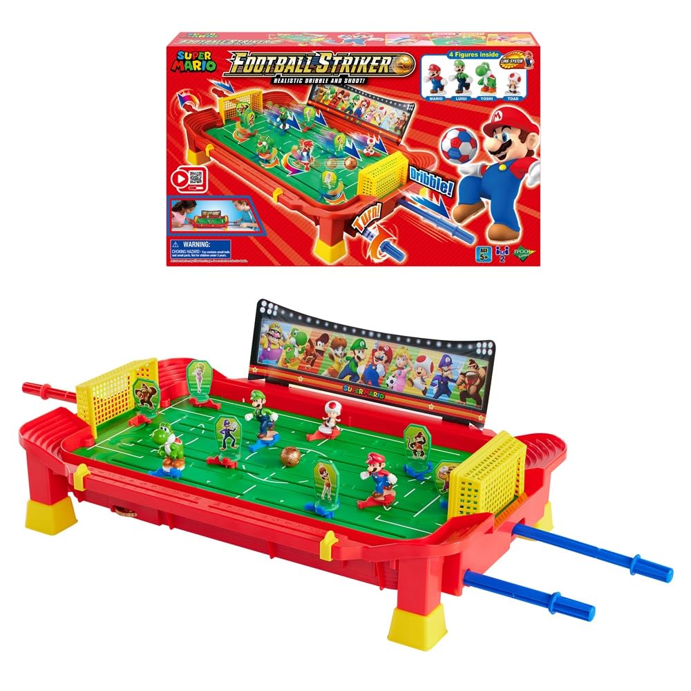 EPOCH Games - 7604 Super Mario Football Striker - Party Game